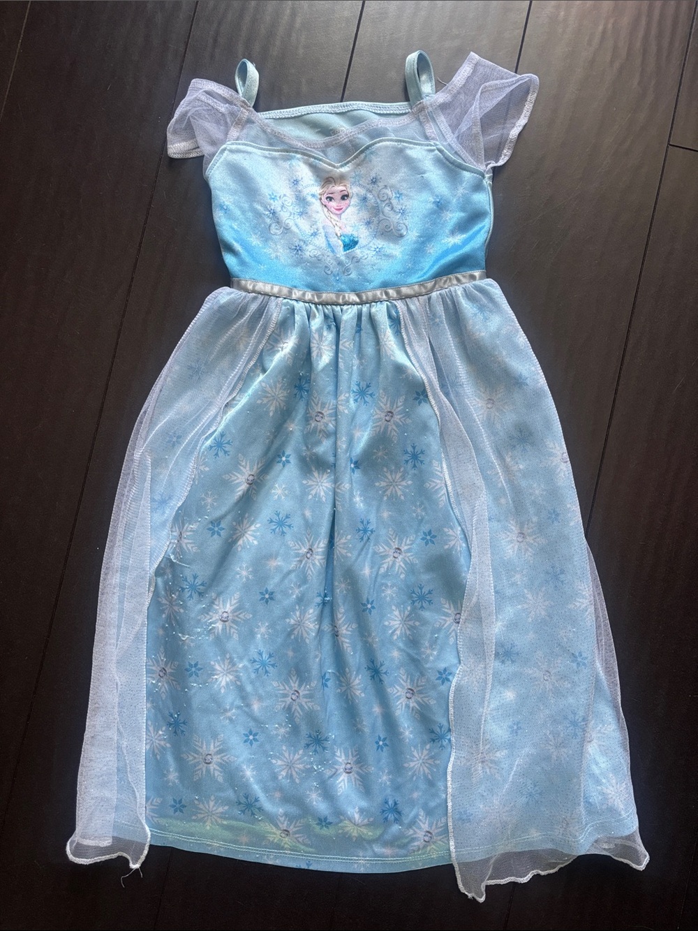 Disney Light Blue Elsa Nightgown with Snowflake Print